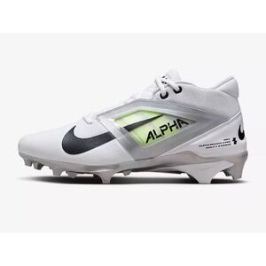Nike Alpha Menace 4‎ Pro Men's Size 9.5 Football Cleats White/Photon Dust/Silver